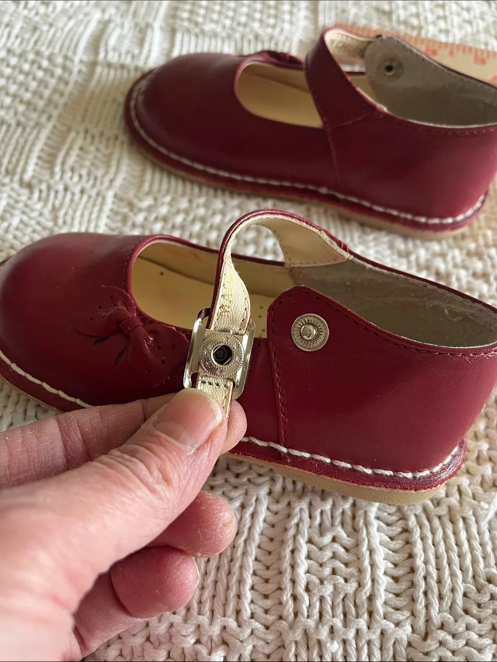 L'AMOUR Mary Jane Flat in Red